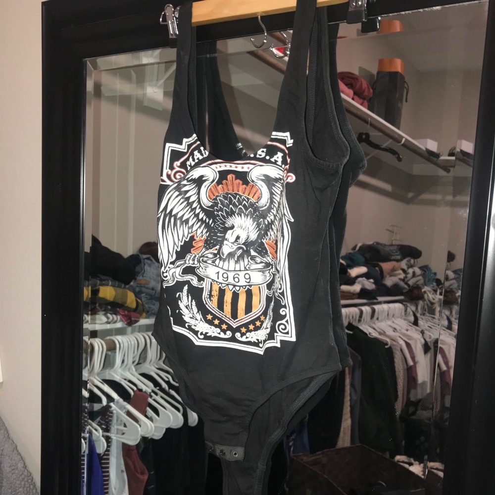Black USA bodysuit